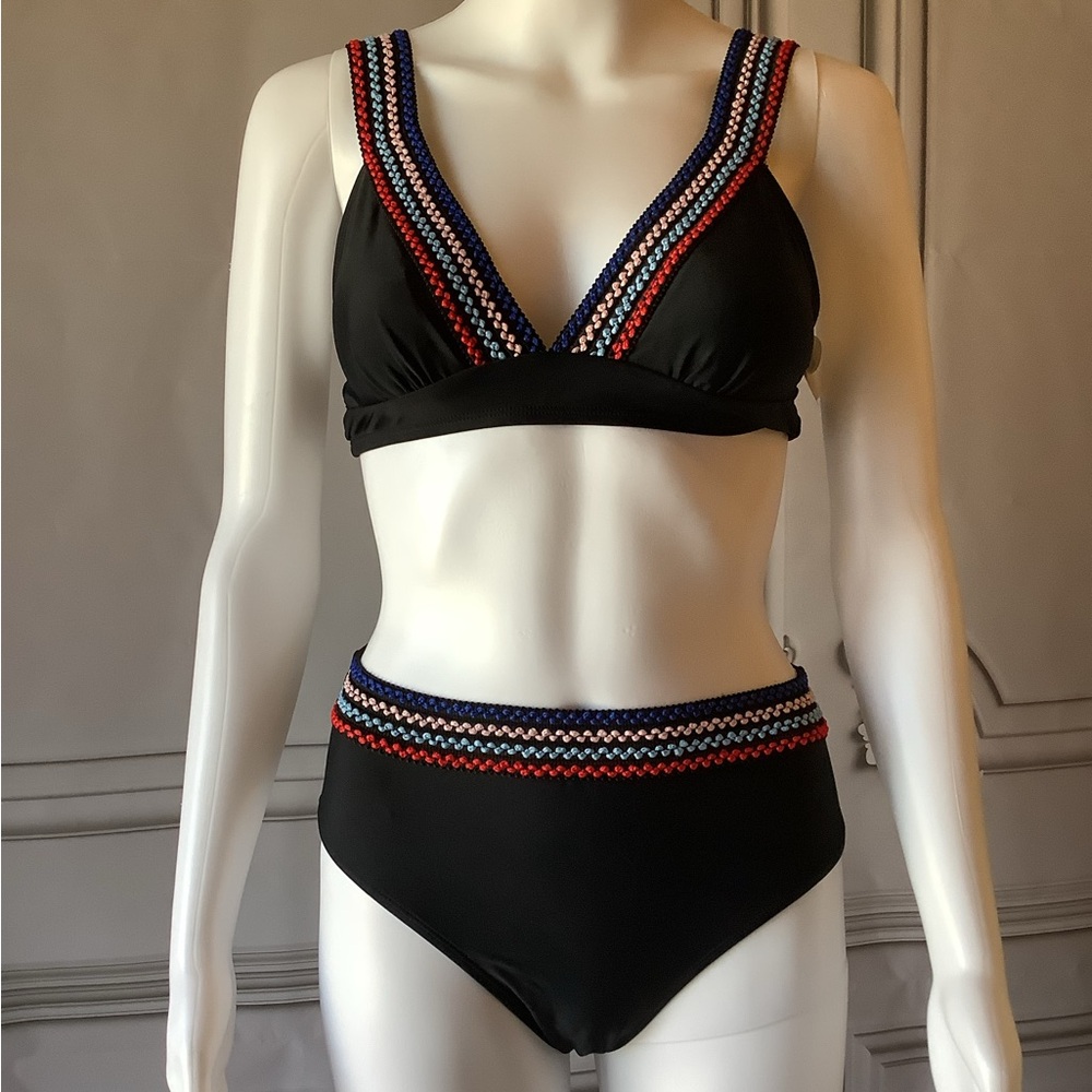 **CUPSHE** Women Bikini Set High Waist V Neck Crochet NWT Small
